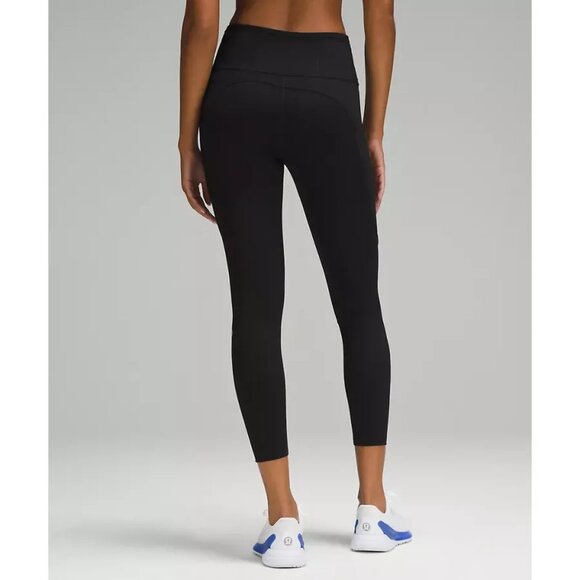 Lululemon Fast & Free High Rise Tight 25" Black Womens Size 20 Lightweight - Picture 2 of 2